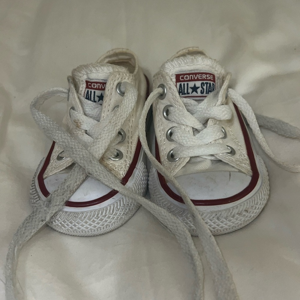 Baby size 2 white Converse All Stars